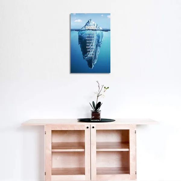 Multicolor_Modern_Success_Inspirational_Wall_Art_Motivation_Entrepreneur_Quotes_Canvas_Painting_Iceberg_Pictures_Posters_and_Prints_Artwork_Inspiring_Office_Decor_Living_Room_Bedroom_Decorations_-_12"Wx18"H