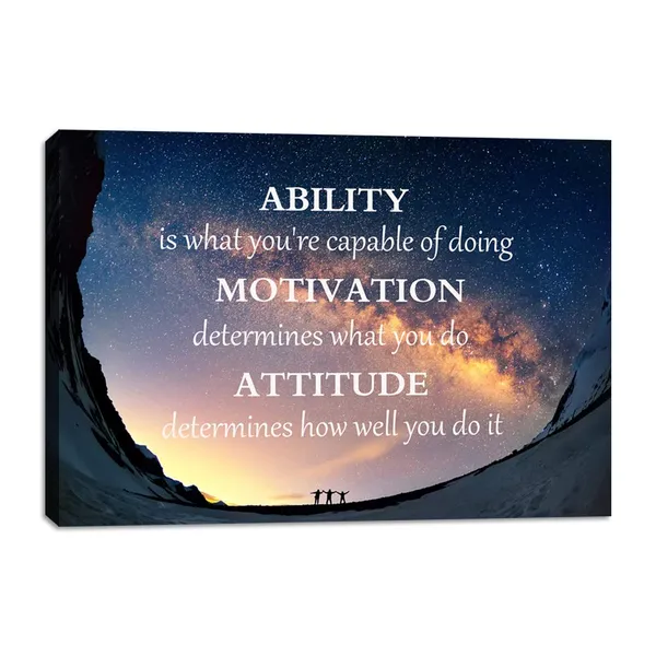 Multicolor_Canvas_Quotes_Wall_Art_Posters_and_Prints_Inspirational_Ability_Motivation_Attitude_Saying_Words_Motivational_Entrepreneur_Quote_Home_Office_Bedroom_Decor_Ready_to_Hang_-_12"_Hx18_W