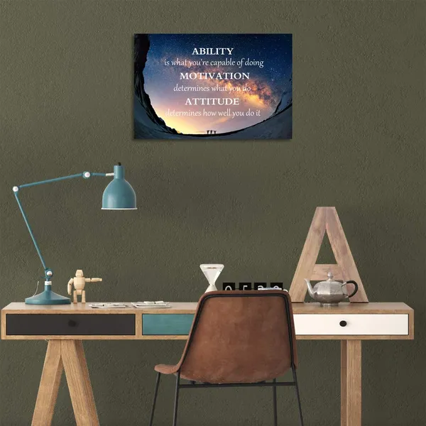 Multicolor_Canvas_Quotes_Wall_Art_Posters_and_Prints_Inspirational_Ability_Motivation_Attitude_Saying_Words_Motivational_Entrepreneur_Quote_Home_Office_Bedroom_Decor_Ready_to_Hang_-_12"_Hx18_W