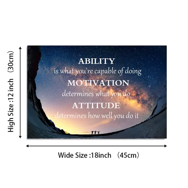Multicolor_Canvas_Quotes_Wall_Art_Posters_and_Prints_Inspirational_Ability_Motivation_Attitude_Saying_Words_Motivational_Entrepreneur_Quote_Home_Office_Bedroom_Decor_Ready_to_Hang_-_12"_Hx18_W