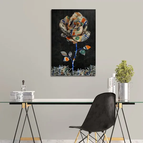 Multicolor_Inspirational_Canvas_Wall_Art_Motivational_Flower_Posters_Prints_Painting_Inspiring_Entrepreneur_Wall_Decor_Framed_Artwork_|_For_Home_Office_Bedroom_Ready_to_Hang_-_18"_Wx24_H