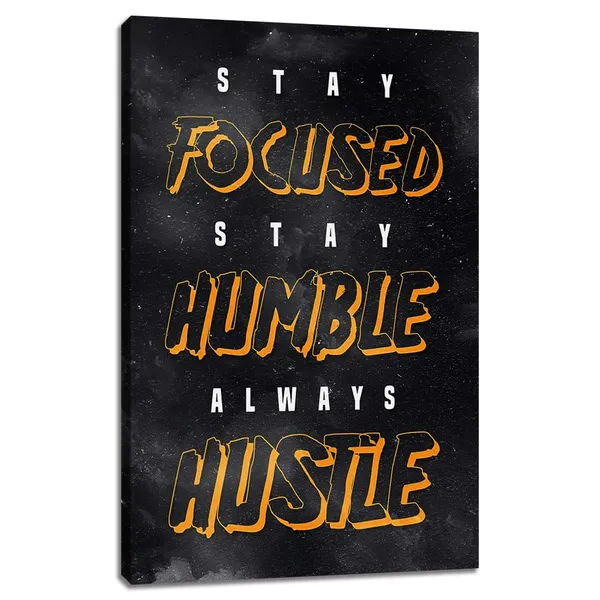 Multicolor_Motivational_Canvas_Wall_Art_Inspirational_Entrepreneur_Hustle_Quotes_Black_Poster_Print_Framed_Artwork_Picture_Home_Decoration_|_For_Living_Room_Office_Bedroom_-_12"_Wx18_H