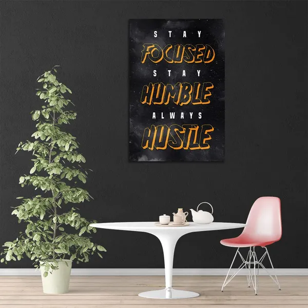 Multicolor_Motivational_Canvas_Wall_Art_Inspirational_Entrepreneur_Hustle_Quotes_Black_Poster_Print_Framed_Artwork_Picture_Home_Decoration_|_For_Living_Room_Office_Bedroom_-_12"_Wx18_H