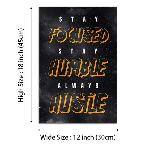 Multicolor_Motivational_Canvas_Wall_Art_Inspirational_Entrepreneur_Hustle_Quotes_Black_Poster_Print_Framed_Artwork_Picture_Home_Decoration_|_For_Living_Room_Office_Bedroom_-_12"_Wx18_H