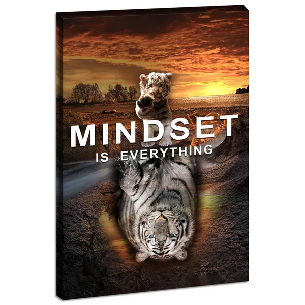 Multicolor_Motivational_Canvas_Wall_Art_Cat_Tiger_Painting_Inspirational_Entrepreneur_Mindset_Quotes_Poster_Print_Inspiring_Decorations_|_For_Bedroom_Home_Decor_Office_Framed_Ready_to_Hang_-12"_Wx18_H