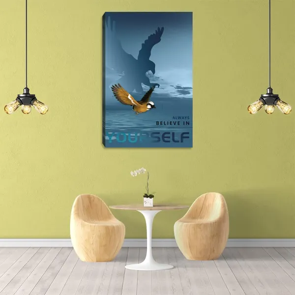 Multicolor_Entrepreneur_Motivational_Canvas_Wall_Art_Inspirational_Soaring_Eagle_Blue_Landscape_Poster_Quotes_Artwork_Picture_Print_Wooden_Framed_Home_Office_Bathroom_Bedroom_Wall_Decoration_-_12"_Wx18_H