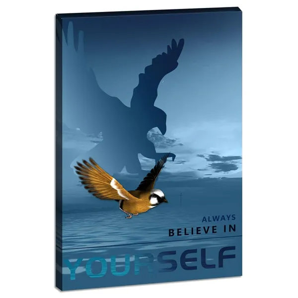 Multicolor_Entrepreneur_Motivational_Canvas_Wall_Art_Inspirational_Soaring_Eagle_Blue_Landscape_Poster_Quotes_Artwork_Picture_Print_Wooden_Framed_Home_Office_Bathroom_Bedroom_Wall_Decoration_-_12"_Wx18_H