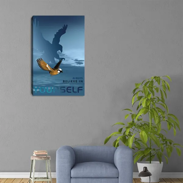 Multicolor_Entrepreneur_Motivational_Canvas_Wall_Art_Inspirational_Soaring_Eagle_Blue_Landscape_Poster_Quotes_Artwork_Picture_Print_Wooden_Framed_Home_Office_Bathroom_Bedroom_Wall_Decoration_-_12"_Wx18_H