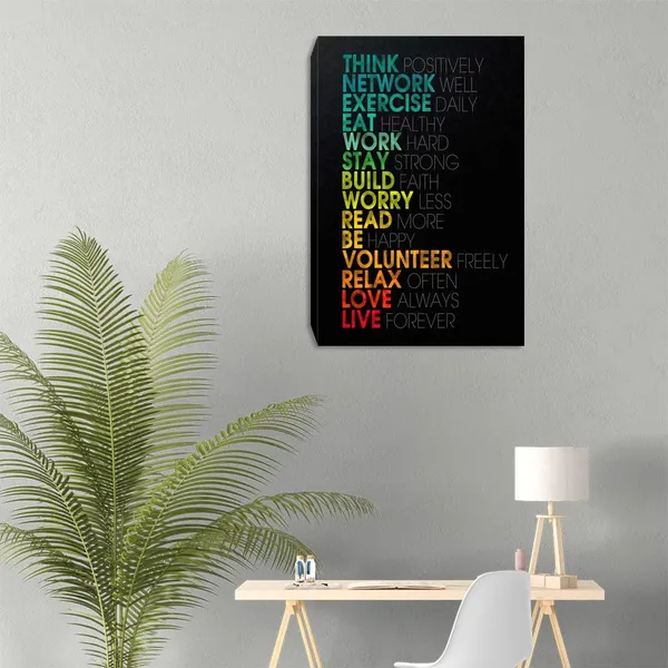 Multicolor_Motivational_Canvas_Positive_Wall_Art_Inspirational_Office_Wall_Art_Poster_Quotes_Canvas_Artwork_Picture_Print_Framed_|_For_Home_Living_Room_Work_Place_Gym_Bedroom_Wall_Decor_-_12"_Wx18_H