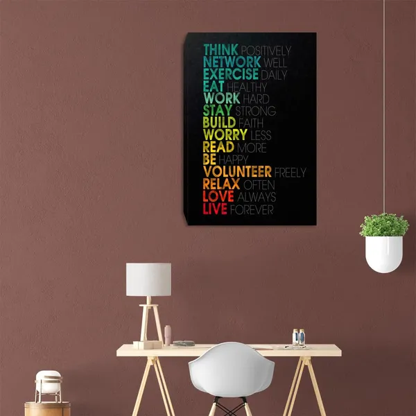 Multicolor_Motivational_Canvas_Positive_Wall_Art_Inspirational_Office_Wall_Art_Poster_Quotes_Canvas_Artwork_Picture_Print_Framed_|_For_Home_Living_Room_Work_Place_Gym_Bedroom_Wall_Decor_-_12"_Wx18_H