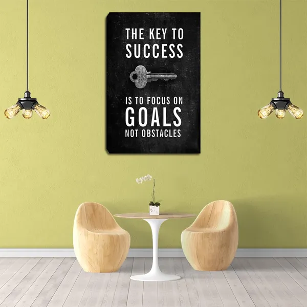 Multicolor_Success_Noun_Inspirational_Black_Wall_Art_Canvas_Print_Office_Decor_Inspiring_Painting_Prints_Motivational_Posters_Quotes_Artwork_|_For_Wall_Art_Decoration_Framed_Ready_to_Hang_-_12"_Wx18_H