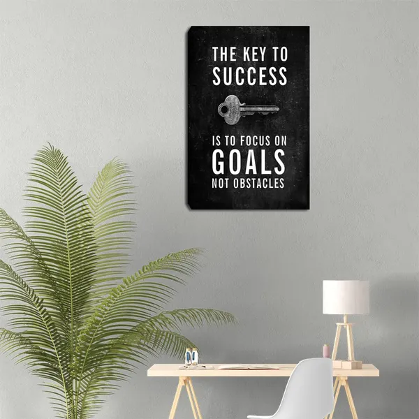 Multicolor_Success_Noun_Inspirational_Black_Wall_Art_Canvas_Print_Office_Decor_Inspiring_Painting_Prints_Motivational_Posters_Quotes_Artwork_|_For_Wall_Art_Decoration_Framed_Ready_to_Hang_-_12"_Wx18_H