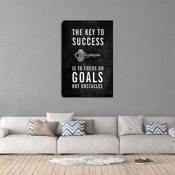 Multicolor_Success_Noun_Inspirational_Black_Wall_Art_Canvas_Print_Office_Decor_Inspiring_Painting_Prints_Motivational_Posters_Quotes_Artwork_|_For_Wall_Art_Decoration_Framed_Ready_to_Hang_-_12"_Wx18_H