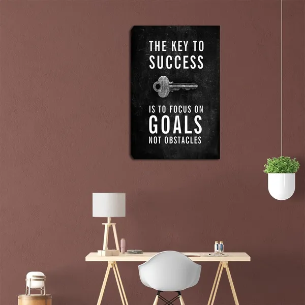 Multicolor_Success_Noun_Inspirational_Black_Wall_Art_Canvas_Print_Office_Decor_Inspiring_Painting_Prints_Motivational_Posters_Quotes_Artwork_|_For_Wall_Art_Decoration_Framed_Ready_to_Hang_-_12"_Wx18_H