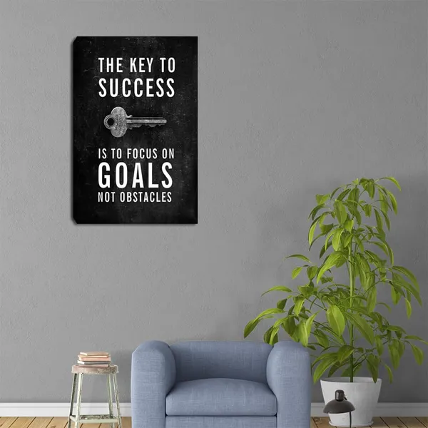 Multicolor_Success_Noun_Inspirational_Black_Wall_Art_Canvas_Print_Office_Decor_Inspiring_Painting_Prints_Motivational_Posters_Quotes_Artwork_|_For_Wall_Art_Decoration_Framed_Ready_to_Hang_-_12"_Wx18_H