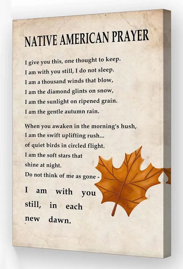 Multicolor_Native_American_Prayer_Wall_Art_Framed_Inspirational_Quotes_Poster_Retro_Canvas_Prints_The_Serenity_Prayer_Wall_Art_Living_Room_Decorations_(08x12in,Framed)