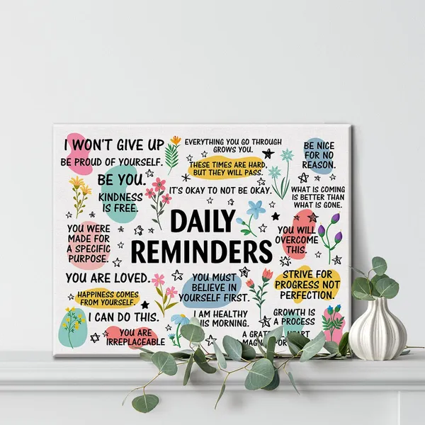 Multicolor_Inspirational_Daily_Reminders_Poster_Canvas_Wall_Art_|_For_Office_Home_Decor_-_Positive_Affirmation_Canvas_Print_Wall_Art_Painting_Framed_Encouragement_Gifts_-_Easel_&_Hanging_Hook_12_x_16_Inch