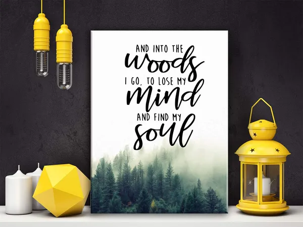 Multicolor_Inspirational_Quote_into_the_Woods_I_Go_to_Lose_My_Mind_and_Find_My_Soul_Poster_Canvas_Wall_Art_Home_Decor_-_Mountain_|_Forest_Canvas_Print_Wall_Art_Painting_Ready_to_Hang_Hiking_Camping_Gifts_-_Easel_&_Hanging_Hook_12_x_16_Inch