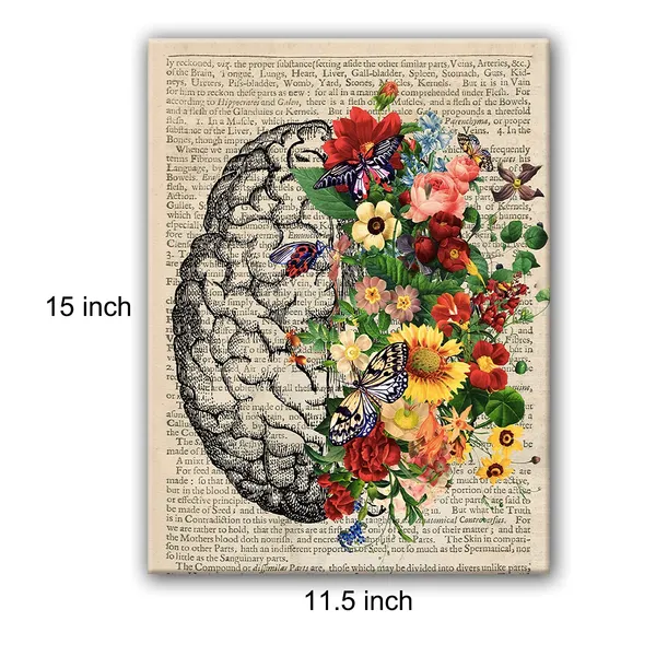 Multicolor_Anatomy_Art_Print_Poster_Canvas_Wall_Art_|_For_Home/Doctor_Office/Medical_School_Decor_-_Brain_Flower_Anatomical_Canvas_Print_Wall_Art_Painting_Ready_to_Hang_Graduation_Doctor_Gifts_-_Easel_&_Hanging_Hook_12_x_16_Inch
