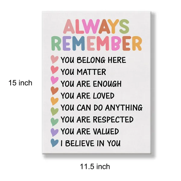 Multicolor_Diversity_Inspirational_Poster_Canvas_Wall_Art_|_For_Classroom_School_Counselor_Office_Decor_Counseling_Quotes_Canvas_Print_Wall_Art_Equality_Painting_Ready_to_Hang_-_Easel_&_Hanging_Hook_12_x_16_Inch