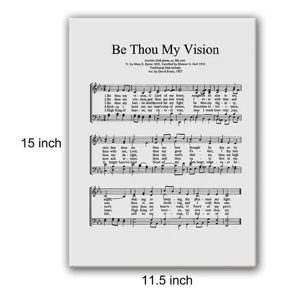 Multicolor_Be_Thou_My_Vision_Canvas_Wall_Art_Painting_Ready_to_Hang_|_For_Home_Office_Living_Room_Decor_-_Hymn_Poster_Music_Print_Wall_Decor_Gifts_-_Easel_&_Hanging_Hook_12_x_16_Inch