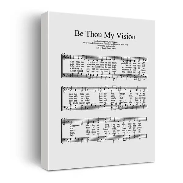 Multicolor_Be_Thou_My_Vision_Canvas_Wall_Art_Painting_Ready_to_Hang_|_For_Home_Office_Living_Room_Decor_-_Hymn_Poster_Music_Print_Wall_Decor_Gifts_-_Easel_&_Hanging_Hook_12_x_16_Inch