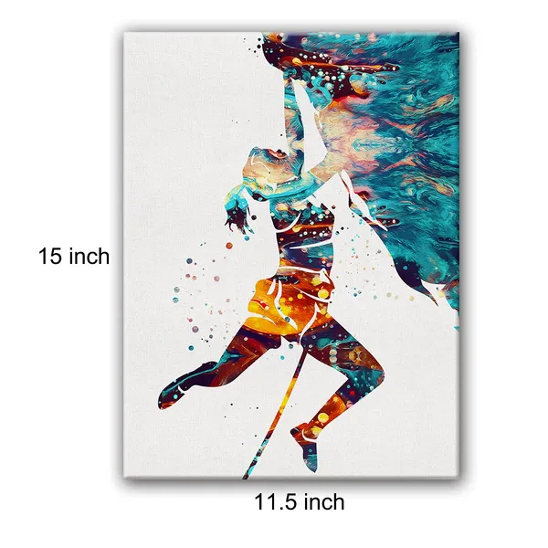 Multicolor_Climber_Girl_Watercolor_Poster_Canvas_Wall_Art_|_For_Home_Office_Decor_-_Rock_Climbing_Extreme_Sport_Women_Canvas_Print_Wall_Art_Painting_Ready_to_Hang_Gifts_-_Easel_&_Hanging_Hook_12_x_16_Inch