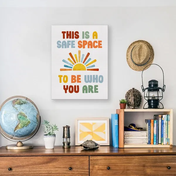 Multicolor_Mental_Health_Poster_Canvas_Wall_Art_|_For_Therapy_Office_Home_Decor_-_This_is_a_Safe_Space_to_Be_Who_You_are_Canvas_Print_Therapy_Wall_Art_Painting_Ready_to_Hang_-_Easel_&_Hanging_Hook_12_x_16_Inch