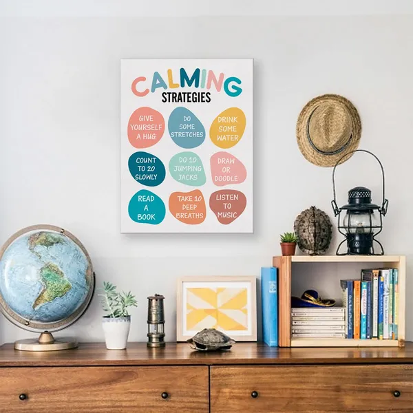 Multicolor_Mental_Health_Poster_Canvas_Wall_Art_|_For_Therapy_Office_Decor_Calming_Strategies_Canvas_Print_Wall_Art_Painting_Ready_to_Hang_-_Easel_&_Hanging_Hook_12_x_16_Inch