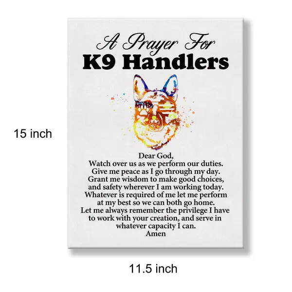 Multicolor_a_K9_Handler's_Prayer_Quote_Poster_Canvas_Wall_Art_|_For_Office_Home_Decor_-_Canine_Officer_Canvas_Print_Wall_Art_Painting_Ready_to_Hang_Gifts_-_Easel_&_Hanging_Hook_12_x_16_Inch