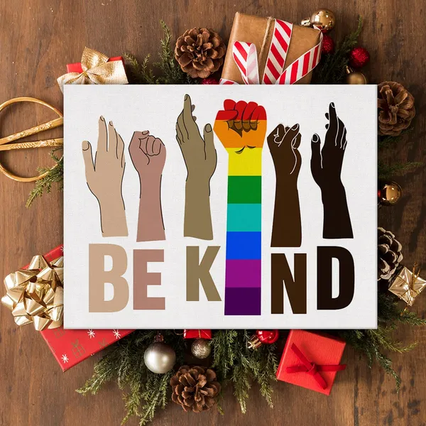 Multicolor_Diversity_Inspirational_Be_Kind_Poster_Canvas_Wall_Art_|_For_Classroom_Homeschool_Office_Decor_Kindness_Quotes_Canvas_Print_Wall_Art_Equality_Painting_Ready_to_Hang_-_Easel_&_Hanging_Hook_12_x_16_Inch