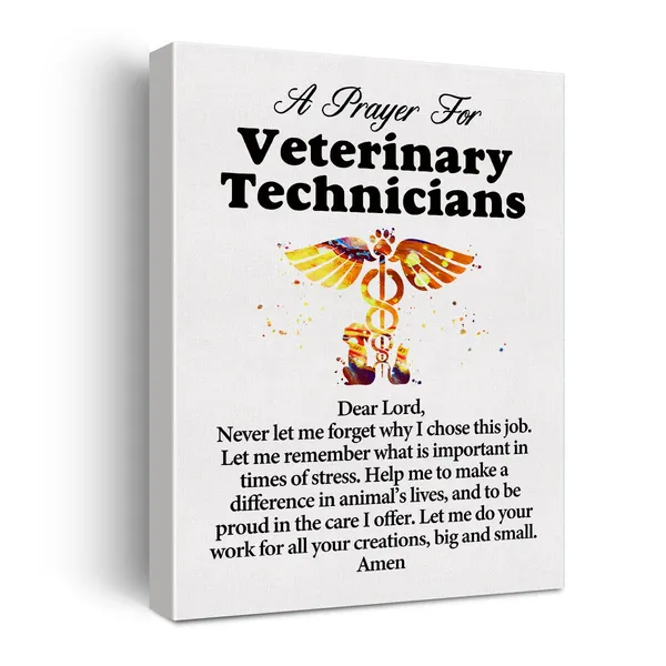 Multicolor_a_Veterinary_Technician's_Prayer_Quote_Poster_Canvas_Wall_Art_|_For_Office_Home_Decor_-_Veterinary_Technicians_Canvas_Print_Wall_Art_Painting_Ready_to_Hang_Gifts_-_Easel_&_Hanging_Hook_12_x_16_Inch