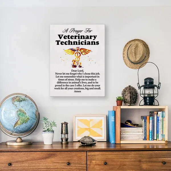 Multicolor_a_Veterinary_Technician's_Prayer_Quote_Poster_Canvas_Wall_Art_|_For_Office_Home_Decor_-_Veterinary_Technicians_Canvas_Print_Wall_Art_Painting_Ready_to_Hang_Gifts_-_Easel_&_Hanging_Hook_12_x_16_Inch