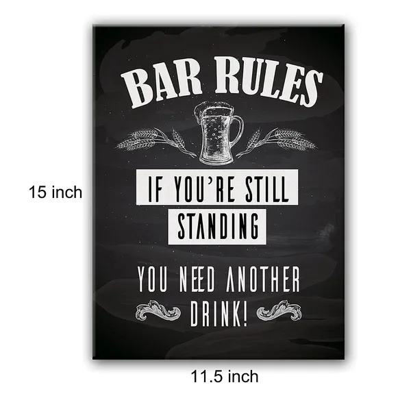 Multicolor_Black_Design_Bar_Rules_Canvas_Wall_Art,_Bar_Wall_Art_Signs,_Ready_to_Hang_Wall_Decoration_Print_Poster_|_For_Bar,_Framed_11.5"_X_15"