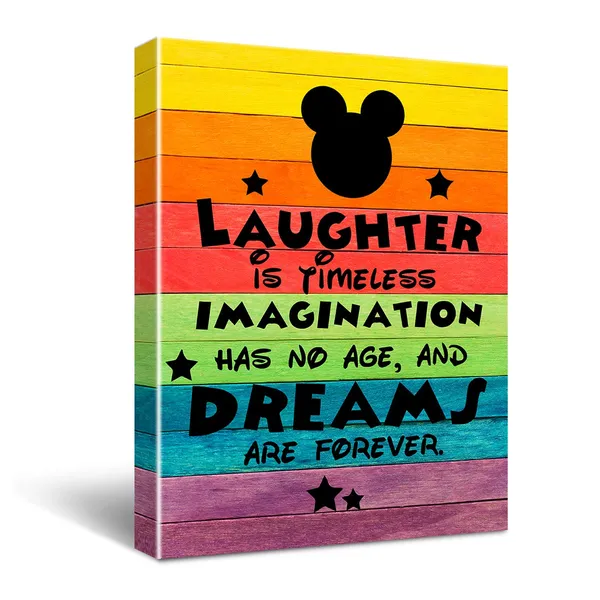 Multicolor_Laughter_is_timeless,_Imagination_has_no_age,_and_Dreams_are_|_Forever_Inspirational_Quote_Canvas_Wall_Art,-Room_Decor_Size_12x16