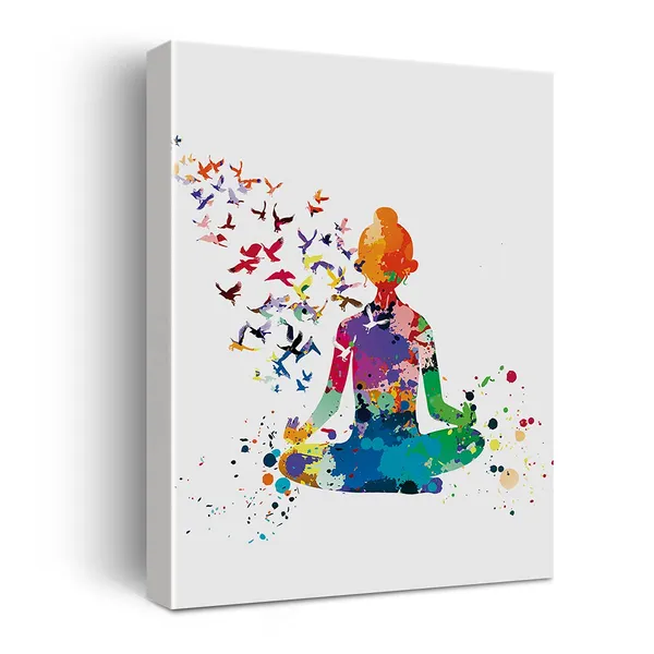 Multicolor_Yoga_Poster_Butterfly_Watercolor_Canvas_Wall_Art_|_For_HomeBedroomMeditation_Studio_Decor_Yoga_Sukhasana_Pose_Canvas_Print_Wall_Art_Painting_Ready_to_Hang_Spiritual_Gifts_Easel_&_Hanging_Hook