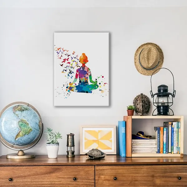 Multicolor_Yoga_Poster_Butterfly_Watercolor_Canvas_Wall_Art_|_For_HomeBedroomMeditation_Studio_Decor_Yoga_Sukhasana_Pose_Canvas_Print_Wall_Art_Painting_Ready_to_Hang_Spiritual_Gifts_Easel_&_Hanging_Hook