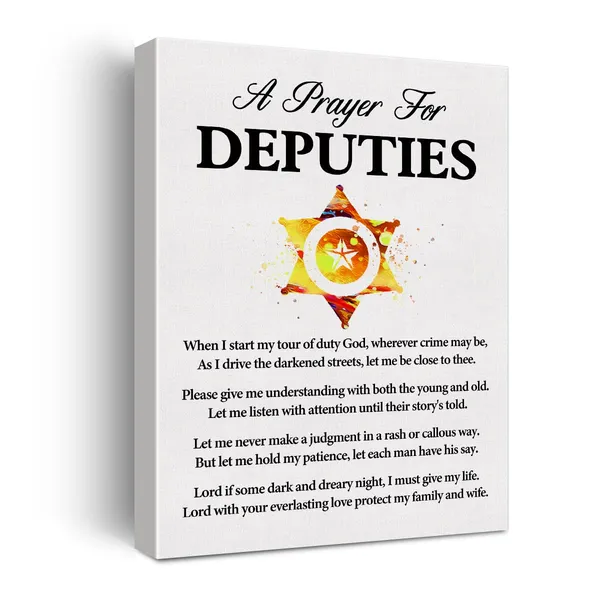 Multicolor_a_Deputie's_Prayer_Quote_Poster_Canvas_Wall_Art_|_For_Office_Home_Decor_-_Deputy_Sheriff_Inspirational_Deputies_Canvas_Print_Wall_Art_Painting_Ready_to_Hang_Gifts_-_Easel_&_Hanging_Hook_12_x_16_Inch