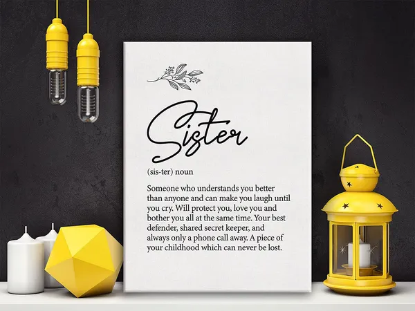 Multicolor_Sister_Gifts_|_For_Sisters_Brother_Framed,_Sister_Definition_Poster_Canvas_Wall_Art_Painting_Ready_to_Hang_|_For_Home/Office/Bedroom_Decor_-_Sister_Graduation_Birthday_Christmas_Gifts_-_Easel_&_Hanging_Hook_11.5x15_Inch