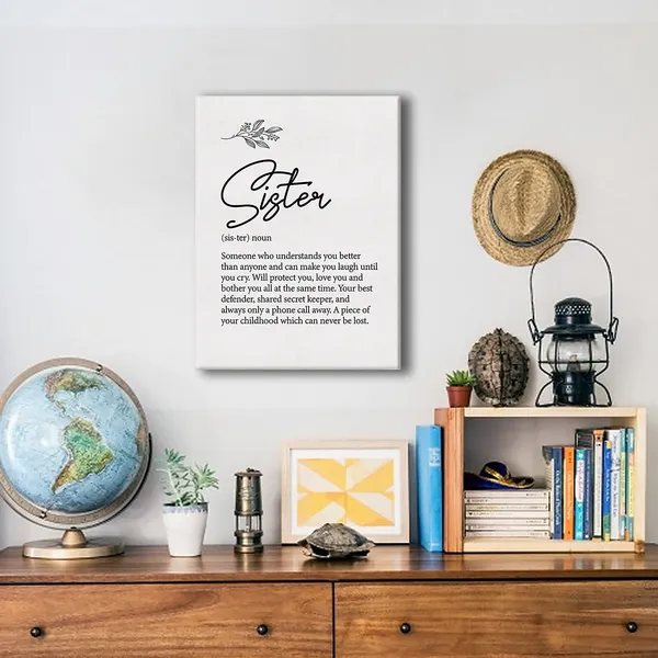 Multicolor_Sister_Gifts_|_For_Sisters_Brother_Framed,_Sister_Definition_Poster_Canvas_Wall_Art_Painting_Ready_to_Hang_|_For_Home/Office/Bedroom_Decor_-_Sister_Graduation_Birthday_Christmas_Gifts_-_Easel_&_Hanging_Hook_11.5x15_Inch