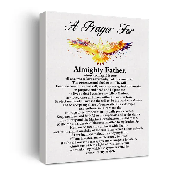 Multicolor_a_Marine's_Prayer_Quote_Poster_Canvas_Wall_Art_|_For_Office_Home_Decor_-_Marines_Gift_Inspirational_Marine_Canvas_Print_Wall_Art_Painting_Ready_to_Hang_Gifts_-_Easel_&_Hanging_Hook_12_x_16_Inch