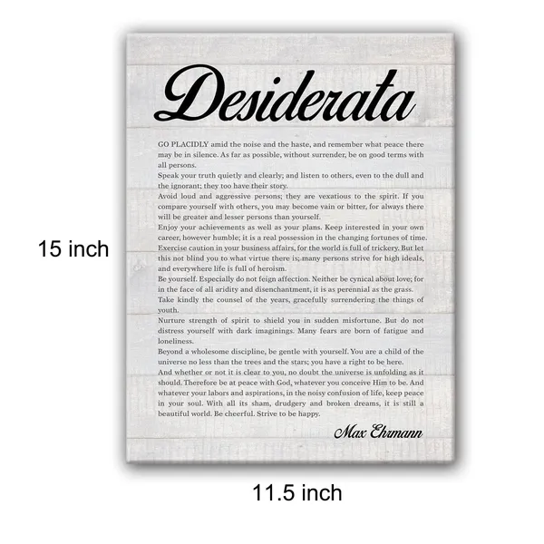 Multicolor_Desiderata_Literature_Quote_Poster_Canvas_Wall_Art_|_For_Office_Home_Decor_-_Motivational_Positive_Canvas_Print_Wall_Art_Painting_Ready_to_Hang_Gifts_-_Easel_&_Hanging_Hook_12_x_16_Inch