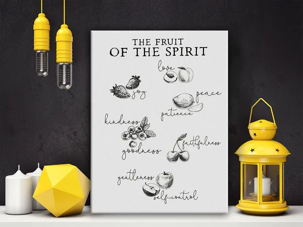 Multicolor_Fruit_of_The_Spirit_Sign_Canvas_Wall_Art_Painting_Ready_to_Hang_|_For_Home_Kitchen_Decor_-_Galatians_5:22_Bible_Verse_Art_Decor_Christian_Gifts_-_Easel_&_Hanging_Hook_12_x_16_Inch