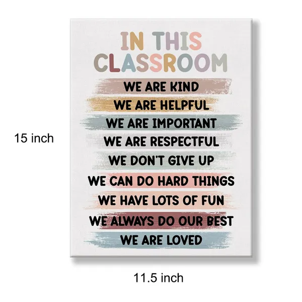 Multicolor_Classroom_Inspirational_Poster_Canvas_Wall_Art_|_For_Classroom_School_Decor_-_in_This_Classroom_We_Are_Quotes_Canvas_Print_Wall_Art_Inclusion_Painting_Ready_to_Hang_-_Easel_&_Hanging_Hook_12_x_16_Inch