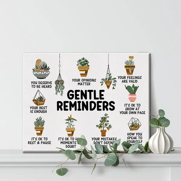Multicolor_Mental_Health_Poster_Positive_Affirmations_Canvas_Wall_Art_|_For_Therapy_Office_Decor_Gentle_Reminders_Canvas_Print_Wall_Art_Painting_Ready_to_Hang_-_Easel_&_Hanging_Hook_12_x_16_Inch