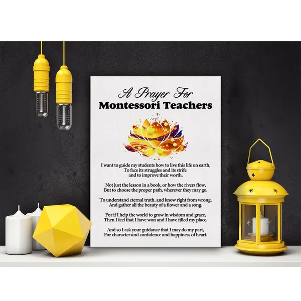 Multicolor_a_Montessori_Teacher's_Prayer_Quote_Poster_Canvas_Wall_Art_|_For_Office_Home_Decor_-_Teachers_Gift_Education_Professionals_Canvas_Print_Wall_Art_Painting_Ready_to_Hang_-_Easel_&_Hanging_Hook_12_x_16_Inch