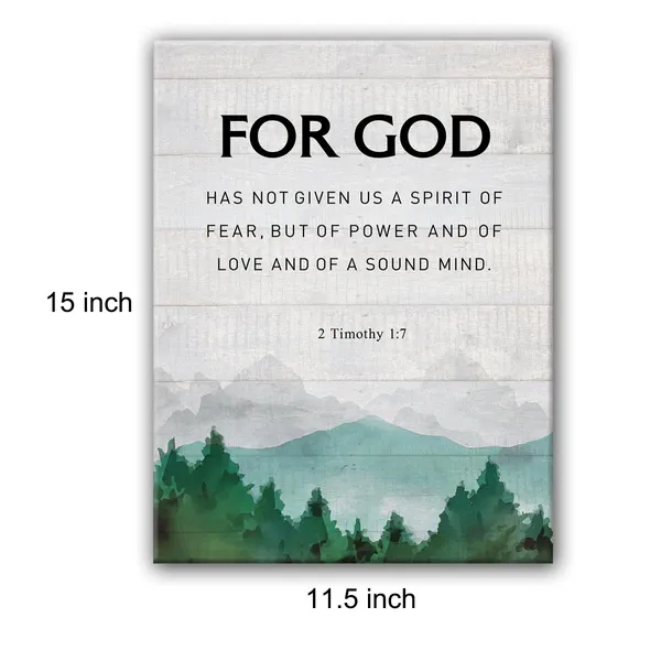 Multicolor_Christian_|_For_God_Has_Not_Given_Us_the_Spirit_of_Fear_2_Timothy_1:7_Canvas_Wall_Art_|_For_Office_Home_Decor_-_Positive_Scripture_Canvas_Print_Wall_Art_Painting_Ready_to_Hang_Baptism_Gifts_-_Easel_&_Hanging_Hook_12_x_16_Inch