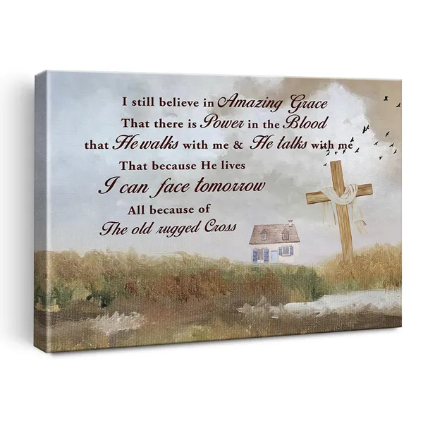 Multicolor_Inspirational_Motivational_Christian_Poster_Canvas_Wall_Art_|_For_Home_Decor_Positive_I_Still_Believe_in_Amazing_Grace_Canvas_Print_Painting_Framed_Religious_Gifts_-_Easel_&_Hanging_Hook_12_x_16_Inch