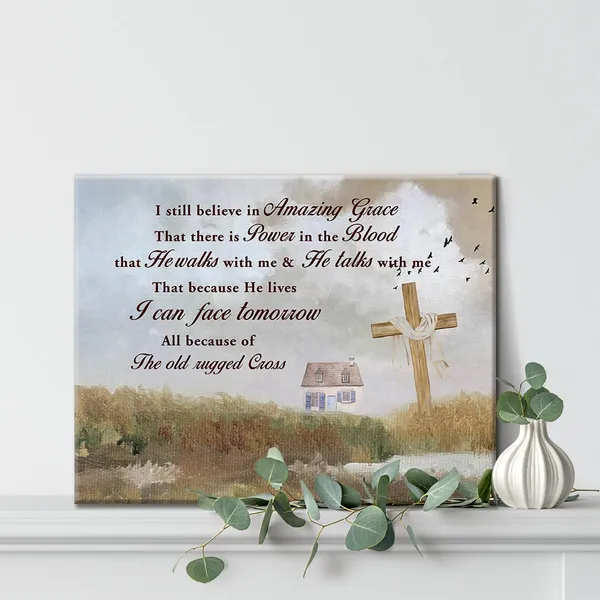 Multicolor_Inspirational_Motivational_Christian_Poster_Canvas_Wall_Art_|_For_Home_Decor_Positive_I_Still_Believe_in_Amazing_Grace_Canvas_Print_Painting_Framed_Religious_Gifts_-_Easel_&_Hanging_Hook_12_x_16_Inch