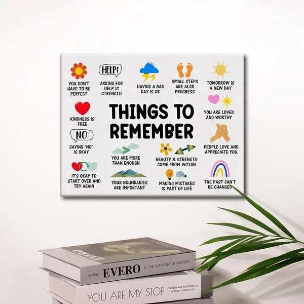 Multicolor_Inspirational_Mental_Health_Poster_Canvas_Wall_Art_|_For_Therapy_Office_Decor_Positive_Things_to_Remember_Canvas_Print_Wall_Art_Painting_Ready_to_Hang_-_Easel_&_Hanging_Hook_12_x_16_Inch
